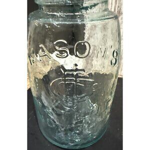 Mason’s Midget Pint CFJ Patent Nov 30th 1858 #G150 Fruit Jar Correct Lugged Lid